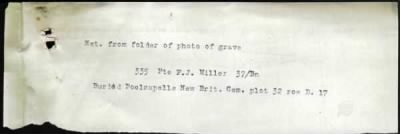 Thumbnail for Miller > Miller, Frederick Joseph (335)