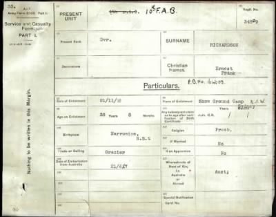 Thumbnail for Richardson > Richardson, Ernest Frank (34809)