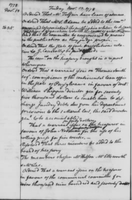 Rough Journals, 1774-89 > Oct 13 - Dec 7, 1778 (Vol 19)