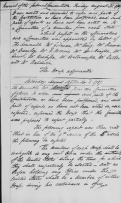 Thumbnail for Journal of the Constitutional Convention May 14-Sept 17, 1787 > Vol 1: Formal Journal of the Proceedings of the Convention, May 14-Sept. 15, 1787