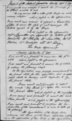 Thumbnail for Journal of the Constitutional Convention May 14-Sept 17, 1787 > Vol 1: Formal Journal of the Proceedings of the Convention, May 14-Sept. 15, 1787