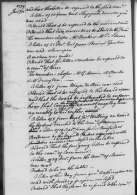 Rough Journals, 1774-89 > Dec 8, 1778 - Feb 24, 1779 (Vol 20)