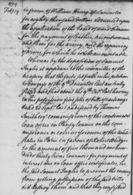 Rough Journals, 1774-89 > Dec 8, 1778 - Feb 24, 1779 (Vol 20)