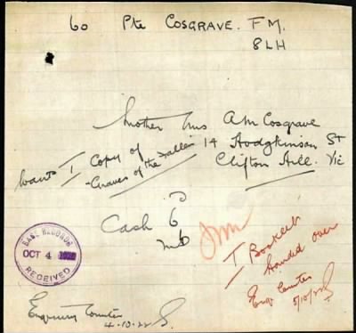 Thumbnail for Cosgrave > Cosgrave, Francis Michael (60)