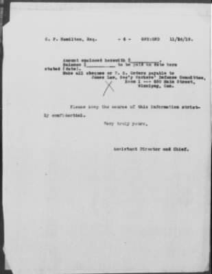 Old German Files, 1909-21 > Mr. C. F. Hamilton (#378259)