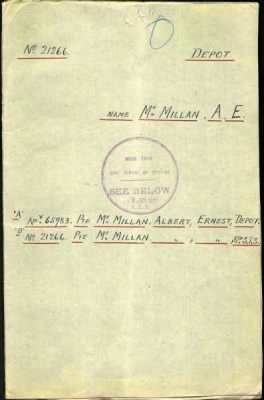 Thumbnail for Mcmillan > Mcmillan, Albert Ernest (21266)