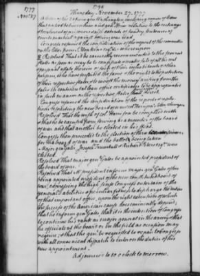 Thumbnail for Transcript Journals, 1775-79 > Sept. 3, 1777-Jan. 20, 1779 (Vol 7)