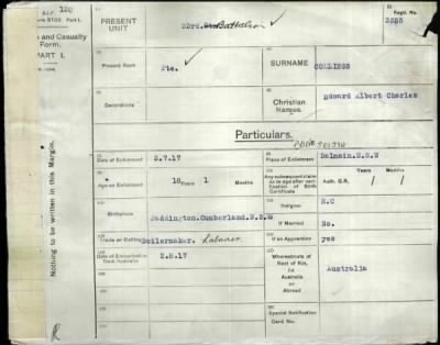 Thumbnail for Collings > Collings, Edward Albert Charles (3285)