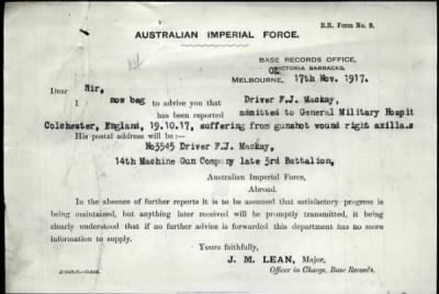 Thumbnail for Mackay > Mackay, Frank James (3545)