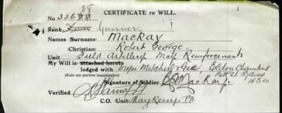 Thumbnail for Mackay > Mackay, Robert George (36582)