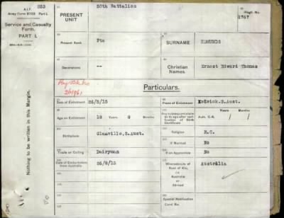 Thumbnail for Edmunds > Edmunds, Ernest Edward Thomas (2767)