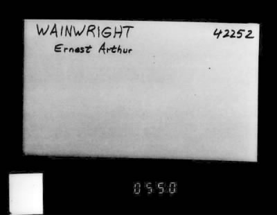 Thumbnail for Ernest Arthur > Wainwright, Ernest Arthur