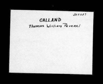 Thumbnail for Thomas William Peverel > Calland, Thomas William Peverel