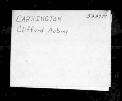 Thumbnail for Clifford Aubrey > Carrington, Clifford Aubrey