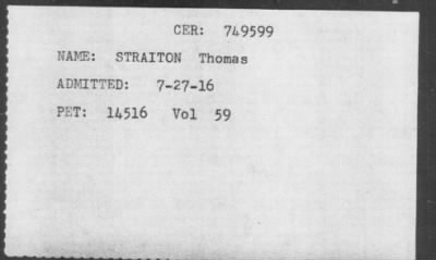 Thumbnail for 1916 > STRAITON Thomas