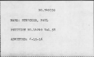 Thumbnail for 1916 > STRECKER, PAUL