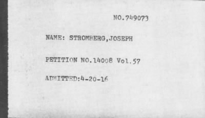 Thumbnail for 1916 > STROMBERG, JOSEPH