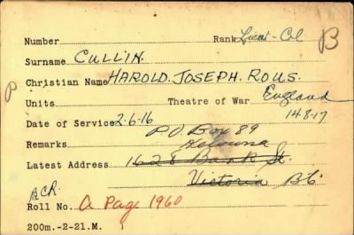 Thumbnail for Harold Joseph Rous > Cullin, Harold Joseph Rous