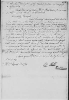 Thumbnail for Petitions Address to Congress, 1775-89 > F - H (Vol 3)