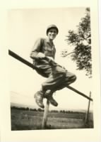 Thumbnail for Herbert Denlinger, WWII on fence.JPG