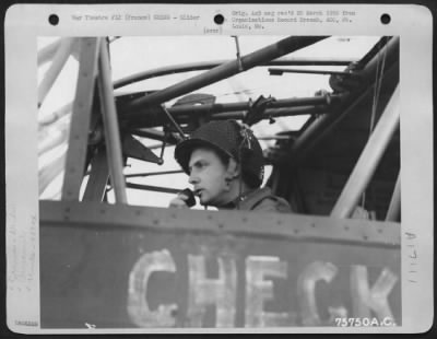 Glider > F/O W.G. Check Of The 439Th Troop Carrier Group Checks The Radio In His Cg-4 Glider Prior To Take Off From An Air Base Somewhere In France, 26 March 1945.