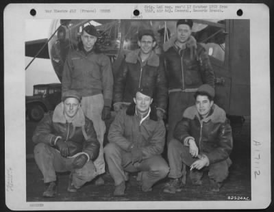 Glider > 9Th Troop Carrier Command Crew Members Pose In Front Of A Glider At An Air Base Somewhere In France.  19 January 1945.