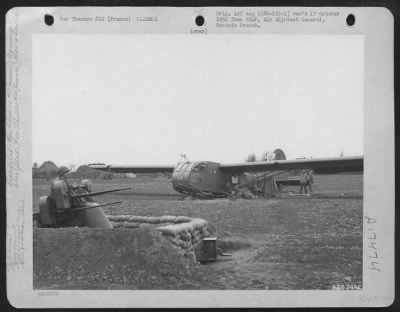 Thumbnail for General > At An Air Base Somewhere In France, Anti-Aircraft Crew Members Make Their Temporary Living Quarters Under Wing Of Cg-4 Glider.  1 April 1945.