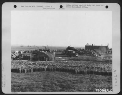 Thumbnail for Supplies > Gasoline Dump Of The 410Th Bomb Group At 9Th Air Force Station A-58 In France.  22 October 1944.