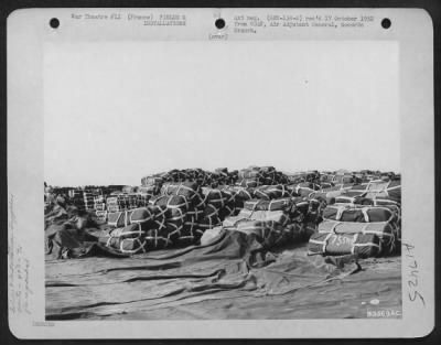 Thumbnail for Supplies > Stockpile Of Parapacks At The 490Th Qm Depot, 9Th Troop Carrier Command, Somewhere In France.  3 March 1945.