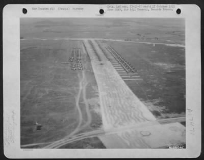 Thumbnail for General > Douglas C-47S And Cg-4 Gliders Of The 9Th Troop Carrier Command Are Shown Lined Up On A Landing Strip Prior To Take Off On A Routine Flight Somewhere In France.  12 March 1945.