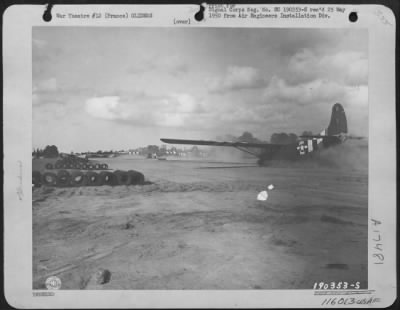 Thumbnail for General > Allies Land In France.  Gliders Loaded With Essential Supplies Land On A Partially Completed Airfield Somewhere In Northern France.  Despite The Steady Strem Of Gliders Bringing In Men And Equipment From England, The Work On The Airfield Goes On Uninterru