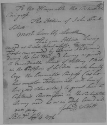 Thumbnail for Petitions Address to Congress, 1775-89 > S - T (Vol 7)