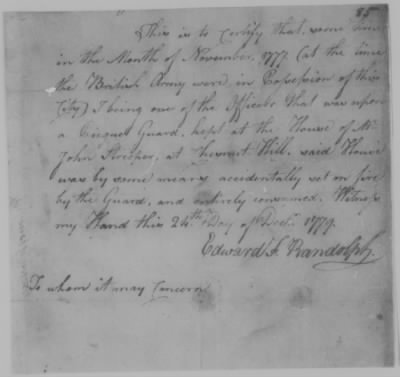 Thumbnail for Petitions Address to Congress, 1775-89 > S - T (Vol 7)