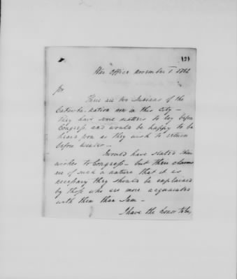 Thumbnail for Ltrs from Maj Gen Benjamin Lincoln > Vol 2: Oct 1782-Nov 1783 (Vol 2)