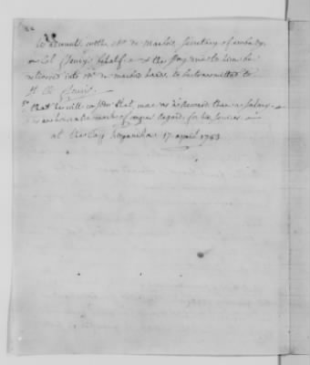 Thumbnail for Ltrs from Maj Gen Benjamin Lincoln > Vol 3: Oct 1782-Nov 1783 (Vol 3)