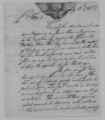 Thumbnail for Ltrs from Maj Gen Benjamin Lincoln > Vol 3: Oct 1782-Nov 1783 (Vol 3)