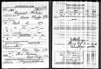 Thumbnail for Raymond Thomas WW 1 Draft Card