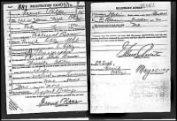 Frank Pitts WW 1 Draft Card