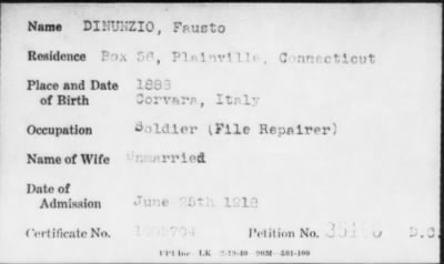 Thumbnail for 1912 > DINUNZIO, Fausto