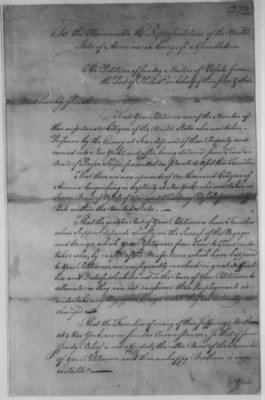 Thumbnail for Petitions Address to Congress, 1775-89 > O - R (Vol 6)