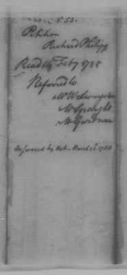 Thumbnail for Petitions Address to Congress, 1775-89 > O - R (Vol 6)