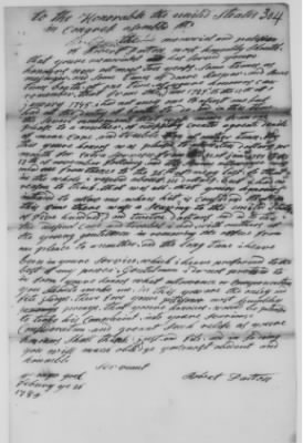 Thumbnail for Petitions Address to Congress, 1775-89 > O - R (Vol 6)