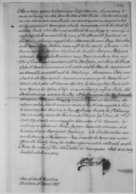 Thumbnail for Petitions Address to Congress, 1775-89 > O - R (Vol 6)