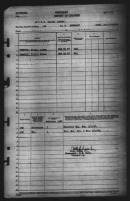 Thumbnail for Report of Changes > 1-Feb-1945