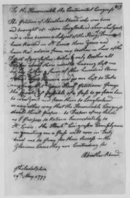 Petitions Address to Congress, 1775-89 > O - R (Vol 6)