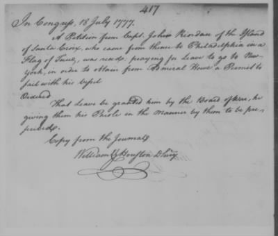 Petitions Address to Congress, 1775-89 > O - R (Vol 6)