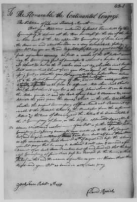 Petitions Address to Congress, 1775-89 > O - R (Vol 6)