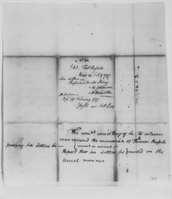 Thumbnail for Petitions Address to Congress, 1775-89 > O - R (Vol 6)