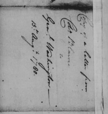 Thumbnail for Ltrs from Gen George Washington > Vol 9: Jul 13, 1780-Feb 17, 1781 (Vol 9)