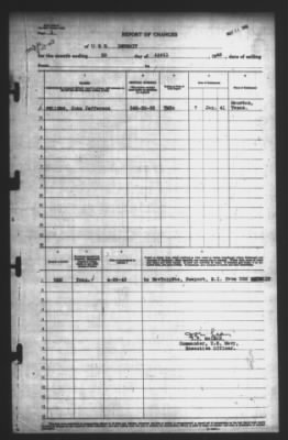 Thumbnail for Report of Changes > 1-Apr-1943